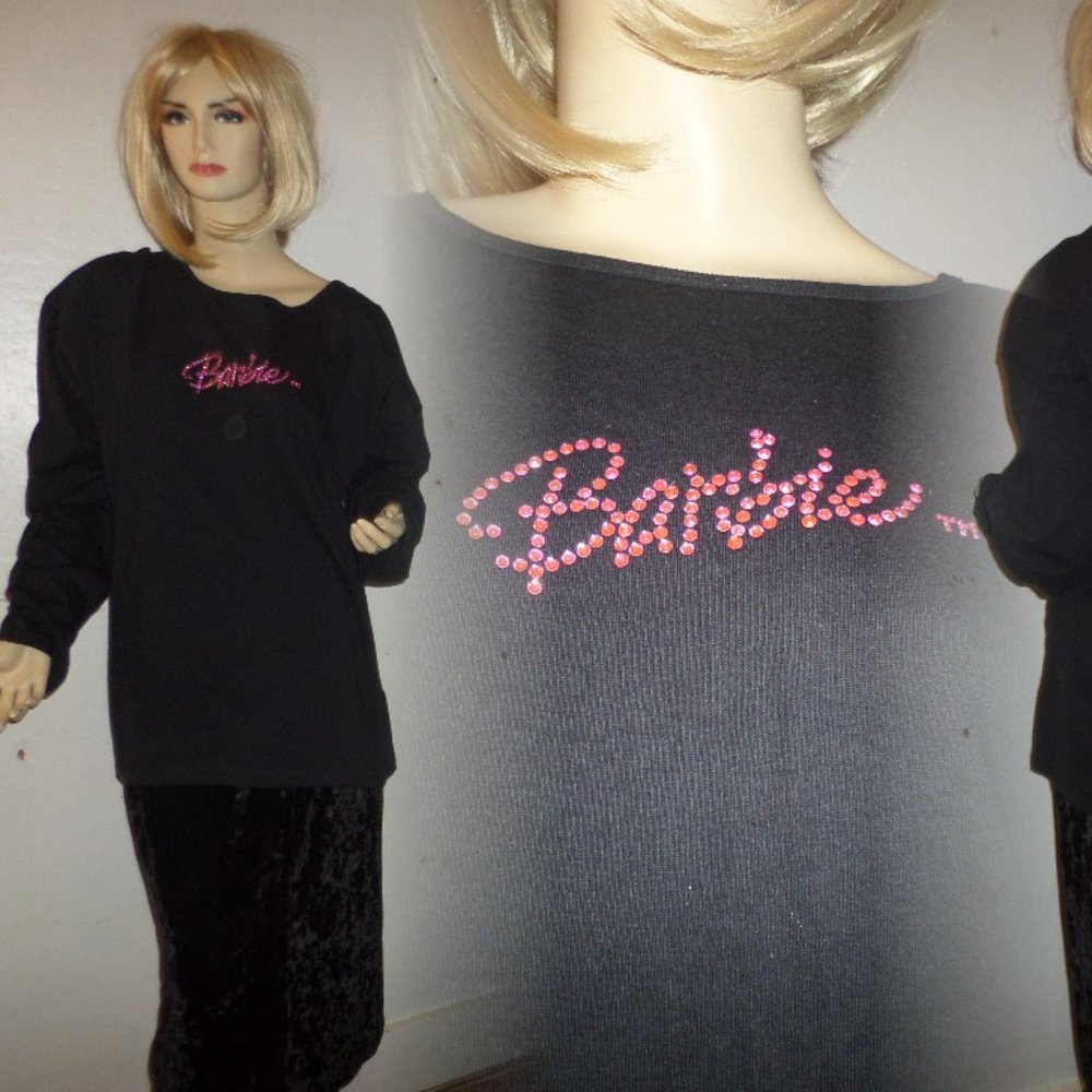 Barbie  Black Long Sleeve Official T-Shirt 3X